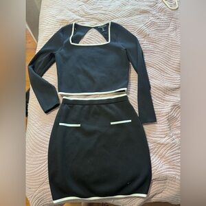 Sincerely Jules Black Dress with White Accents